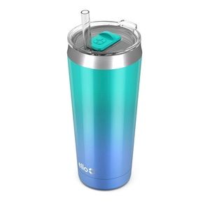 NWT Ello Beacon 24 oz stainless steel tumbler with straw lid - mint/blue